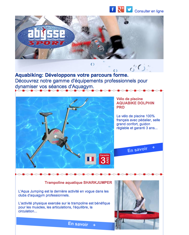 Newsletter Abysse Sport